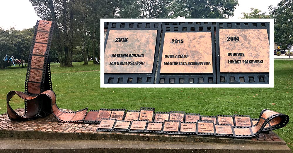 The ever-expanding statue of the Polish Film Festival.